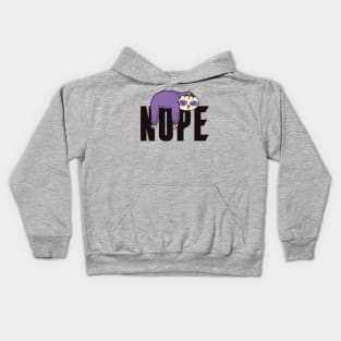 Nope Quote Funny Lazy Sloth Sleeping Artwork Kids Hoodie